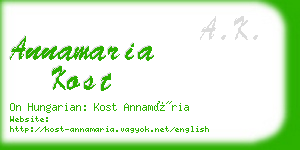 annamaria kost business card